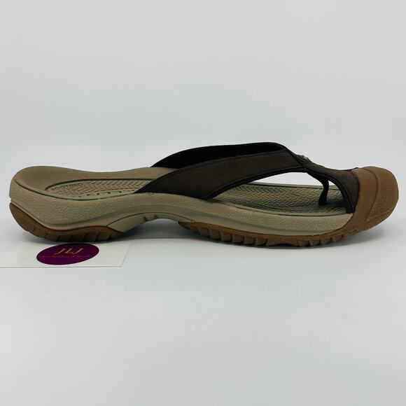 KEEN Men\'s Waimea TG Java Leather Toe Bumper Flip-Flop Sandals 1029128 Size 13 main image 3